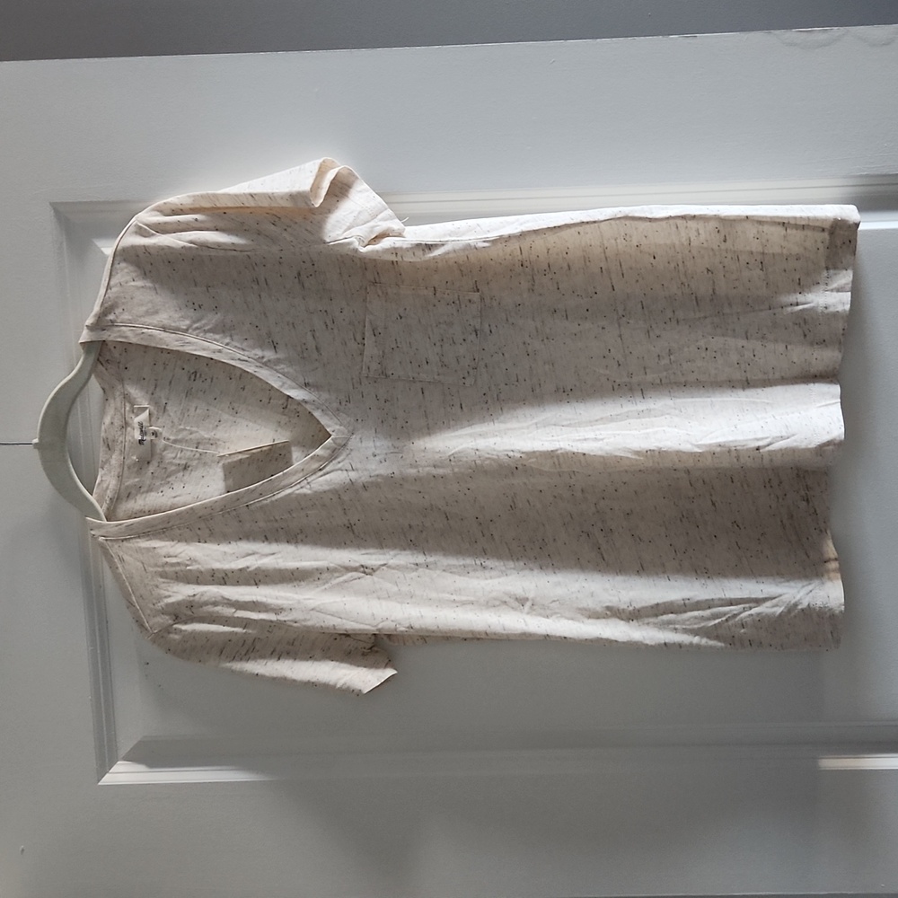 Madewell Cream Speckled Short Sleeve Tee